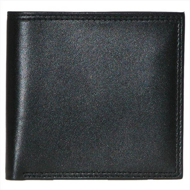 New Buxton Men's Emblem Leather Double ID Bifold Wallet 